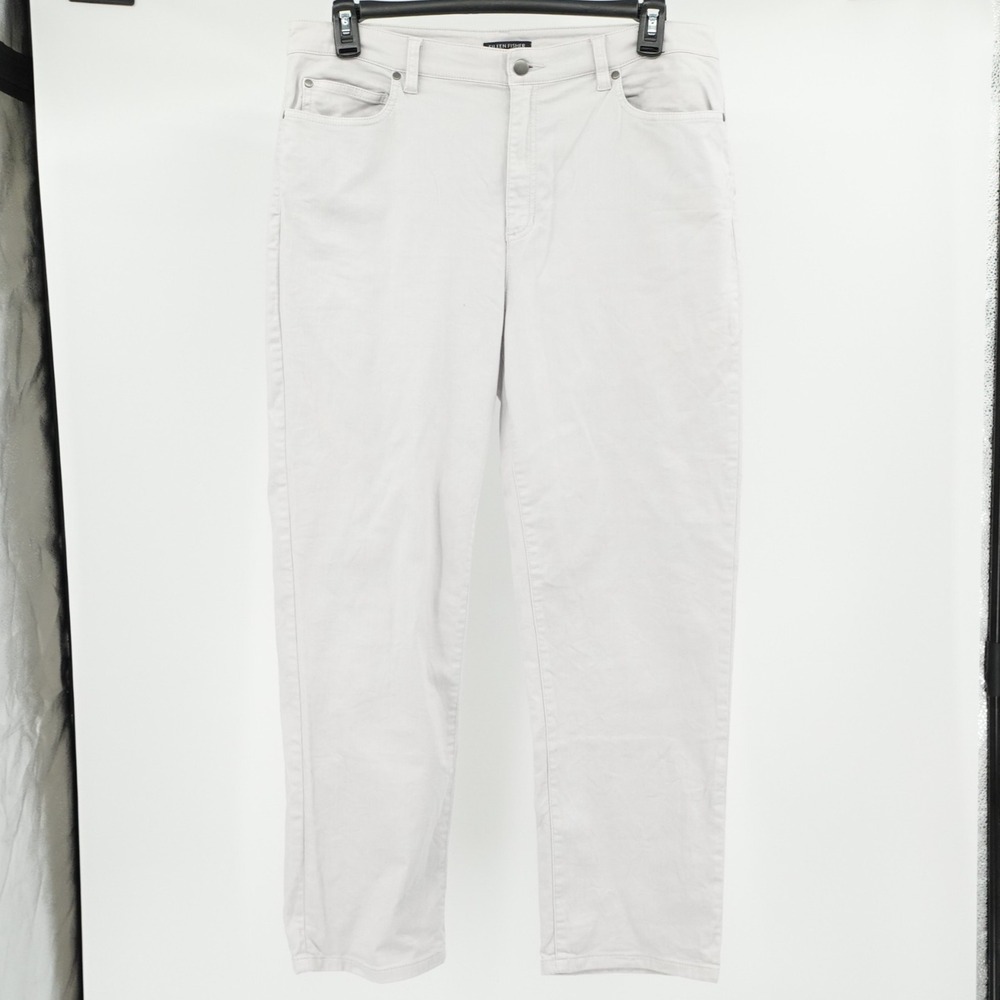 Eileen Fisher Chino Pant SZ 14 Organic Cotton Sustainable Preppy Academia Office
